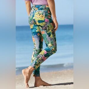 Peruvian Connection Watercolor Ankle Length Pants 14 Aquagarden